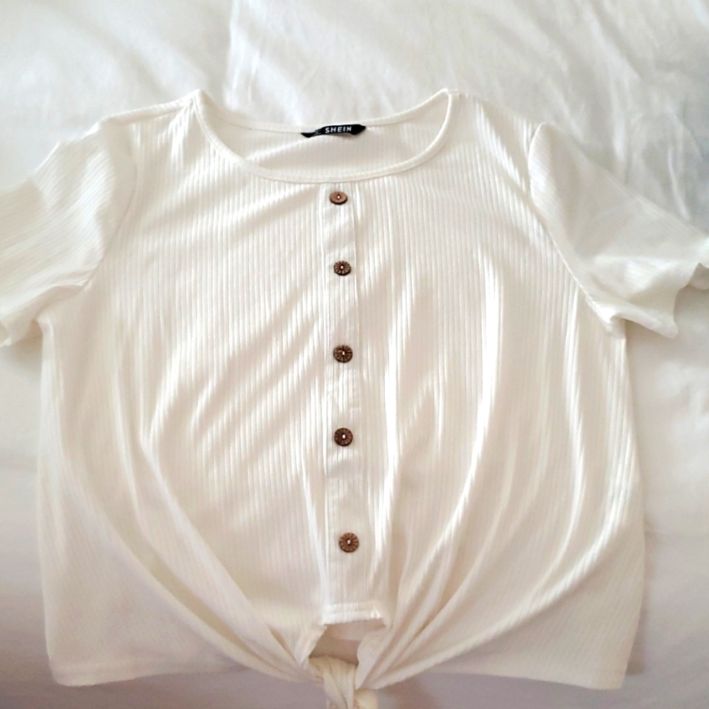 White Shein top